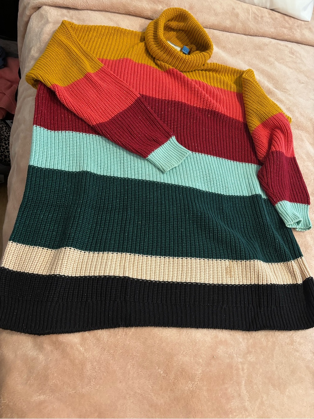 FARM Rio Striped Turtleneck Dress - Picture 5 of 5
